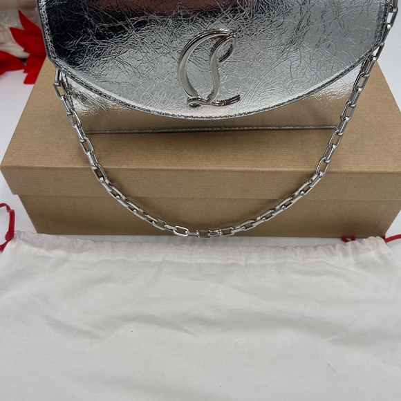 Women’s Christian Louboutin LOUBI 54 clutch bag/shoulder bag with chain Italy - Picture 12 of 16